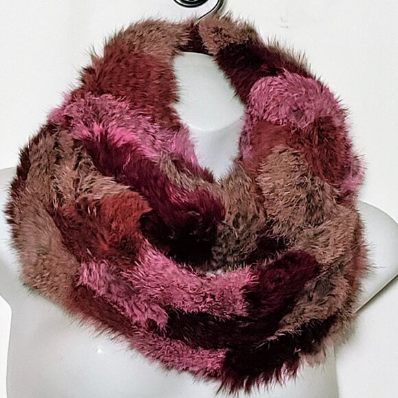 Reich Furs Infinity Scarf Multi Color New NWT Genuine Fur - Picture 1 of 4